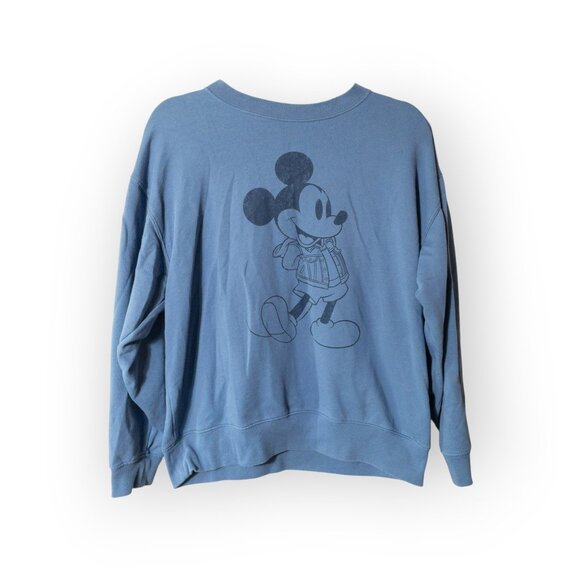Disney Gap Mickey Mouse Blue Sweatshirt SZ L - Picture 1 of 8
